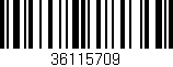 Código de barras (EAN, GTIN, SKU, ISBN): '36115709'