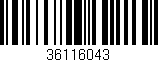 Código de barras (EAN, GTIN, SKU, ISBN): '36116043'