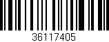 Código de barras (EAN, GTIN, SKU, ISBN): '36117405'