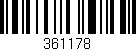 Código de barras (EAN, GTIN, SKU, ISBN): '361178'