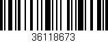 Código de barras (EAN, GTIN, SKU, ISBN): '36118673'