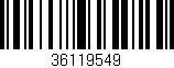Código de barras (EAN, GTIN, SKU, ISBN): '36119549'