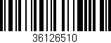 Código de barras (EAN, GTIN, SKU, ISBN): '36126510'