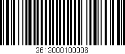 Código de barras (EAN, GTIN, SKU, ISBN): '3613000100006'