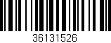 Código de barras (EAN, GTIN, SKU, ISBN): '36131526'