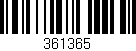 Código de barras (EAN, GTIN, SKU, ISBN): '361365'