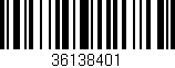 Código de barras (EAN, GTIN, SKU, ISBN): '36138401'