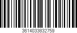 Código de barras (EAN, GTIN, SKU, ISBN): '3614033832759'