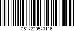 Código de barras (EAN, GTIN, SKU, ISBN): '3614220543116'