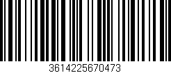 Código de barras (EAN, GTIN, SKU, ISBN): '3614225670473'