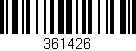 Código de barras (EAN, GTIN, SKU, ISBN): '361426'