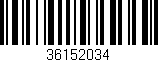 Código de barras (EAN, GTIN, SKU, ISBN): '36152034'