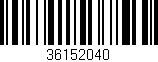 Código de barras (EAN, GTIN, SKU, ISBN): '36152040'