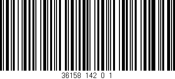 Código de barras (EAN, GTIN, SKU, ISBN): '36158_142_0_1'