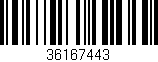 Código de barras (EAN, GTIN, SKU, ISBN): '36167443'