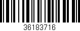 Código de barras (EAN, GTIN, SKU, ISBN): '36183716'