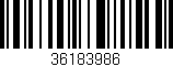 Código de barras (EAN, GTIN, SKU, ISBN): '36183986'