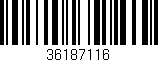 Código de barras (EAN, GTIN, SKU, ISBN): '36187116'