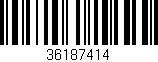 Código de barras (EAN, GTIN, SKU, ISBN): '36187414'