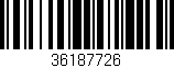 Código de barras (EAN, GTIN, SKU, ISBN): '36187726'