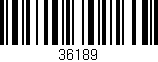 Código de barras (EAN, GTIN, SKU, ISBN): '36189'