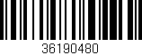Código de barras (EAN, GTIN, SKU, ISBN): '36190480'