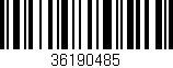 Código de barras (EAN, GTIN, SKU, ISBN): '36190485'