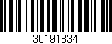 Código de barras (EAN, GTIN, SKU, ISBN): '36191834'
