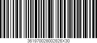Código de barras (EAN, GTIN, SKU, ISBN): '361970028002826X30'