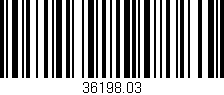 Código de barras (EAN, GTIN, SKU, ISBN): '36198.03'