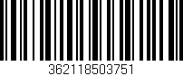 Código de barras (EAN, GTIN, SKU, ISBN): '362118503751'