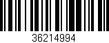 Código de barras (EAN, GTIN, SKU, ISBN): '36214994'
