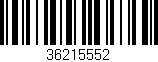 Código de barras (EAN, GTIN, SKU, ISBN): '36215552'