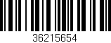 Código de barras (EAN, GTIN, SKU, ISBN): '36215654'