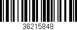 Código de barras (EAN, GTIN, SKU, ISBN): '36215848'