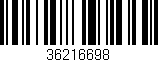Código de barras (EAN, GTIN, SKU, ISBN): '36216698'