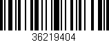 Código de barras (EAN, GTIN, SKU, ISBN): '36219404'