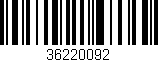 Código de barras (EAN, GTIN, SKU, ISBN): '36220092'