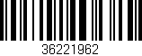 Código de barras (EAN, GTIN, SKU, ISBN): '36221962'