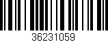 Código de barras (EAN, GTIN, SKU, ISBN): '36231059'