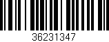 Código de barras (EAN, GTIN, SKU, ISBN): '36231347'