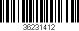 Código de barras (EAN, GTIN, SKU, ISBN): '36231412'