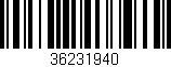 Código de barras (EAN, GTIN, SKU, ISBN): '36231940'