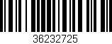 Código de barras (EAN, GTIN, SKU, ISBN): '36232725'