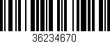 Código de barras (EAN, GTIN, SKU, ISBN): '36234670'