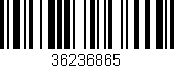 Código de barras (EAN, GTIN, SKU, ISBN): '36236865'