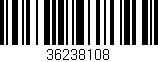 Código de barras (EAN, GTIN, SKU, ISBN): '36238108'