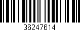 Código de barras (EAN, GTIN, SKU, ISBN): '36247614'