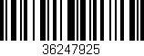 Código de barras (EAN, GTIN, SKU, ISBN): '36247925'