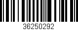 Código de barras (EAN, GTIN, SKU, ISBN): '36250292'